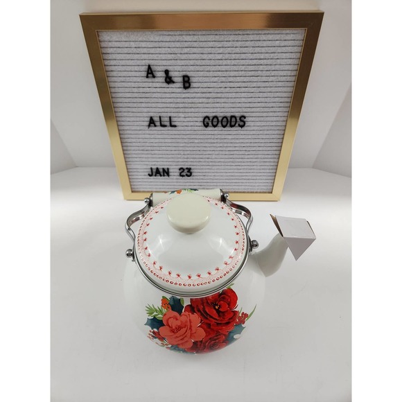 Pioneer Woman - Careful Rose Tea Kettle - Picture 12 of 12